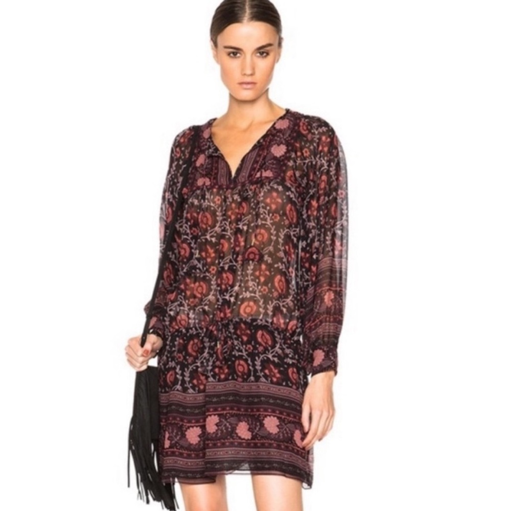 Ulla Johnson Silk Aida Dress in Dark Floral - Picture 4 of 12